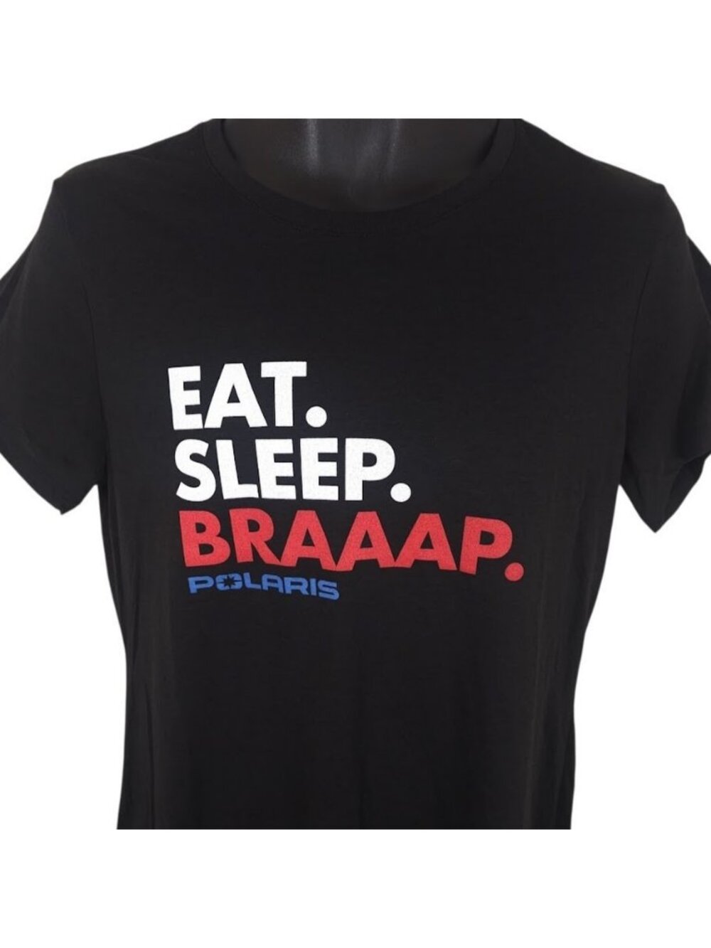 Polaris T Shirt Womens Size Large Black Eat Sleep Braaap Off Roading Racing